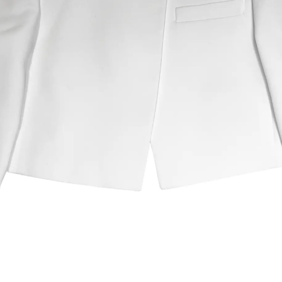 Zara Fitted Crop Blazer Oyster White - M - Picture 9 of 13